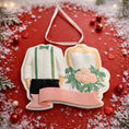 Load image into Gallery viewer, Personalized Wedding Couple Ornament | Engagement and Marriage Gift | 3D Raised Front
