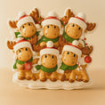Load image into Gallery viewer, Family of 6 Reindeer Ornament | Personalized Names and Year | Festive Tree Decor Keepsake
