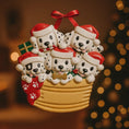 Load image into Gallery viewer, Family of 5 Christmas Ornament Dalmatian Puppy | Personalized Names & Year

