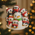 Load image into Gallery viewer, Family of 6 Christmas Ornament | Personalized Snow Family Decor | Custom Names Year Holiday Keepsake
