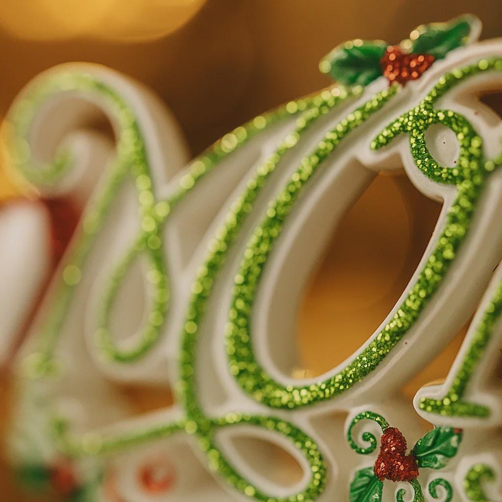 Personalized MOM Christmas Ornament | Glitter Mother Decoration | Raised 3D Details