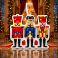 Load image into Gallery viewer, Family of 3 Nutcracker Ornament | Personalized Christmas Soldier Decor | Custom Name Holiday Ornament | Classic Festive Keepsake
