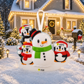Load image into Gallery viewer, Family of 3 Christmas Ornament | Personalized Snowman Family Decor | Custom Names Year Holiday Keepsake
