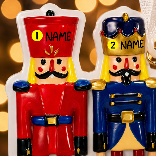 Personalized Family of 4 Nutcracker Ornament | Custom Holiday Decor