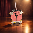 Load image into Gallery viewer, Decorative ornament with a dancer and 'Dance' text on a wooden floor with spotlight effect
