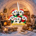 Load image into Gallery viewer, Family of 5 Penguin Baking Ornament | Personalized Kitchen Theme Keepsake | Handwritten Holiday Decoration
