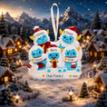 Load image into Gallery viewer, Family of 5 Yeti Ornament | Winter Name Keepsake | Handwritten Family Piece | Holiday Tree Accent
