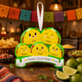 Load image into Gallery viewer, Family of 5 Taco Ornament | Personalized Names | Handwritten Keepsake | Food-Themed Holiday Decoration
