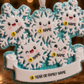Load image into Gallery viewer, Family of 5 Snowflake Ornament | Winter Name Keepsake | Handwritten Family Piece | Festive Tree Accent
