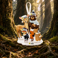 Load image into Gallery viewer, Personalized Family of 3 Woodland Ornament | Custom Christmas Tree Decor
