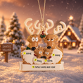 Load image into Gallery viewer, Family of 4 Reindeer Ornament | Personalized Christmas Gift | Custom Names Holiday Decor | Winter Keepsake
