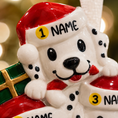 Load image into Gallery viewer, Personalized 6 Family Dalmatian Ornament | Dog Lover Christmas Keepsake
