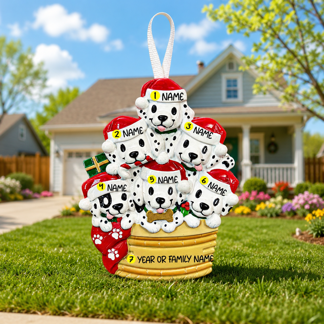 Personalized 6 Family Ornaments