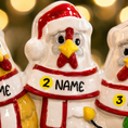 Load image into Gallery viewer, Personalized Chicken 3 Family Ornament | Farmhouse Christmas Decor
