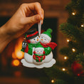 Load image into Gallery viewer, Personalized Snowman Family Ornament | Family of 3 Christmas Decor
