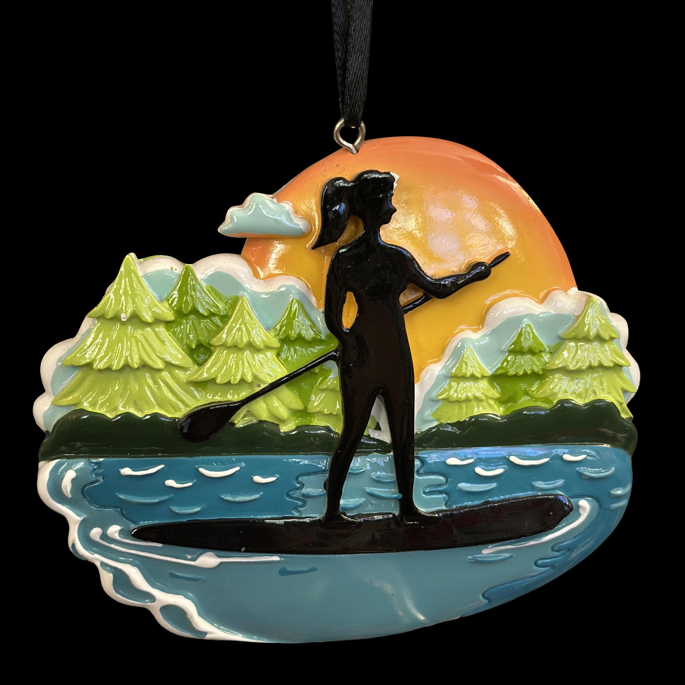Stand Up Paddleboard Ornament for Women | Custom SUP Christmas Gift | Paddleboarding Outdoor Water Sport