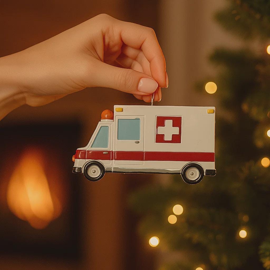 Personalized Ambulance Ornament | EMS Ornament with Name and Year | Paramedic Gift | Raised 3D Details