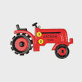 Load image into Gallery viewer, Red Tractor Personalized Ornament | Farmer Raised 3D Christmas Ornament
