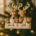 Load image into Gallery viewer, Family of 6 Reindeer Ornament | Personalized Christmas Gift | Custom Names Holiday Decor | Winter Keepsake
