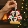Load image into Gallery viewer, Family of 5 Penguin Baking Ornament | Personalized Kitchen Theme Keepsake | Handwritten Holiday Decoration
