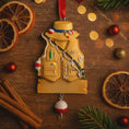 Load image into Gallery viewer, Fishing Ornament Personalized | Fisher Vest Ornament | Custom Fisherman Gift | Unique Christmas Keepsake
