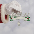 Load image into Gallery viewer, Personalized Godchild Christmas Ornament | Custom Name and Year Cross Keepsake | Religious Present
