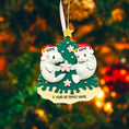 Load image into Gallery viewer, Personalized Manatee Family Couple Ornament | Coastal Christmas Keepsake | Raised 3D Ornament
