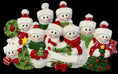 Load image into Gallery viewer, Snowman Family of 9 Christmas Ornament | Personalized Names and Year | Winter Tree Decor Keepsake
