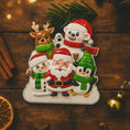 Load image into Gallery viewer, Personalized Family of 5 Christmas Ornament | Santa, Snowman & Penguin
