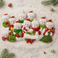Load image into Gallery viewer, Snowman Family of 10 Christmas Ornament | Personalized Names and Year | Winter Tree Decor Keepsake
