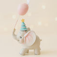 Load image into Gallery viewer, Baby’s First Christmas Elephant Ornament | Pink Balloon Christmas Keepsake | Personalized 3D Decor
