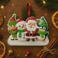 Load image into Gallery viewer, Personalized Family of 4 Christmas Ornament | Santa, Snowman, Penguin
