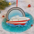 Load image into Gallery viewer, Personalized Speedboat Ornament | Nautical Holiday Keepsake | Raised 3D Details
