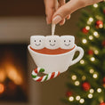 Load image into Gallery viewer, Personalized Marshmallow Hot Cocoa Family of 3 Christmas Ornament
