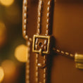 Load image into Gallery viewer, Small brown leather briefcase ornament

