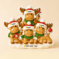 Load image into Gallery viewer, Family of 4 Reindeer Ornament | Personalized Christmas Gift | Custom Names Holiday Decor | Winter Keepsake
