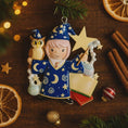 Load image into Gallery viewer, Personalized Wizard Girl Christmas Ornament | Fantasy Holiday Keepsake
