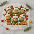 Load image into Gallery viewer, Family of 6 Reindeer Ornament | Personalized Names and Year | Festive Tree Decor Keepsake
