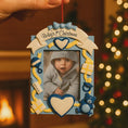 Load image into Gallery viewer, Personalized Baby's First Christmas Photo Frame Ornament
