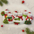 Load image into Gallery viewer, Snowman Family of 6 Christmas Ornament | Personalized Names and Year | Winter Tree Decor Keepsake
