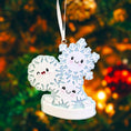 Load image into Gallery viewer, Family of 3 Snowflake Ornament | Personalized Christmas Ornament | Custom Name Winter Decoration | Holiday Keepsake for Families
