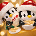 Load image into Gallery viewer, Cute penguin couple ornament featuring two festive penguins baking together, dressed in Santa hats and sharing a cozy holiday moment. This playful Christmas ornament is perfect for couples, partners, siblings, or loved ones who enjoy cooking, baking, or spending time together during the holidays. A charming keepsake that adds warmth, fun, and personality to any Christmas tree or seasonal decor.

