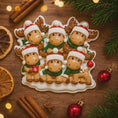 Load image into Gallery viewer, Family of 6 Reindeer Ornament | Personalized Names and Year | Festive Tree Decor Keepsake
