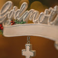 Load image into Gallery viewer, Decorative crown with 'Princess' text and a cross pendant on a blurred background
