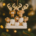 Load image into Gallery viewer, Family of 5 Reindeer Christmas Ornament | Personalized Snow Family Decor | Custom Names Year Holiday Keepsake
