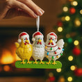 Load image into Gallery viewer, Personalized Chicken 3 Family Ornament | Farmhouse Christmas Decor
