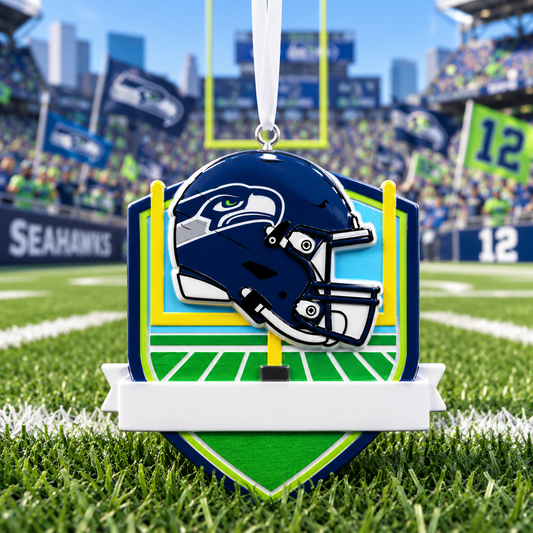 Seattle Seahawks Fan Ornament | Officially Licensed Personalized Name and Year Keepsake